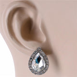 CRYSTAL TEAR DROP EARRINGS
