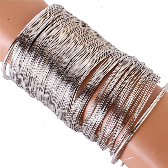 SILVER METAL WIRE CUFF BRACELET