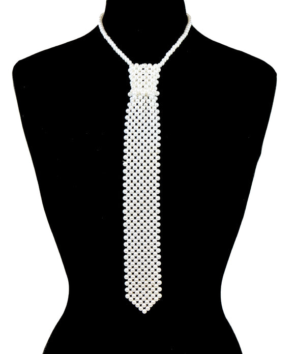 WHITE PEARL TIE