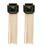 TASSEL DROP EARRINGS with STONE