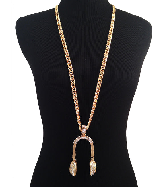 HEADPHONE PENDANT NECKLACE