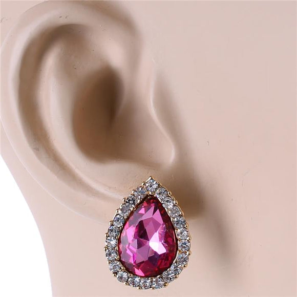 CRYSTAL TEAR DROP EARRINGS