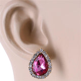 CRYSTAL TEAR DROP EARRINGS